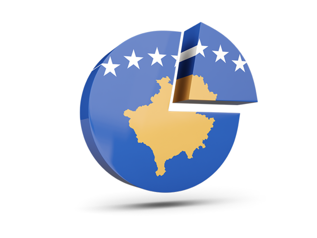 Круглая диаграмма. Скачать флаг. Косово