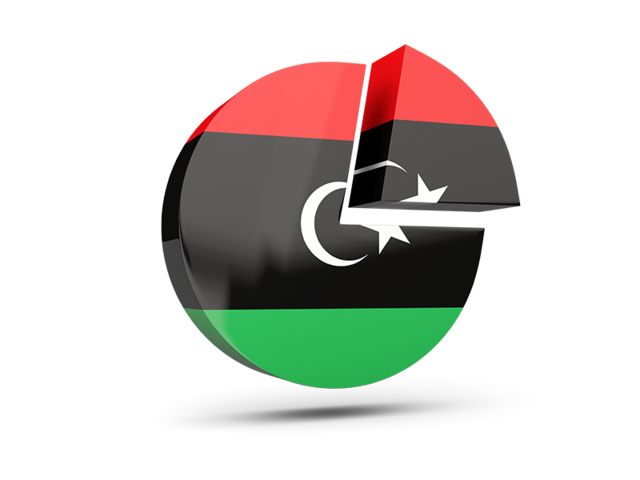 Круглая диаграмма. Скачать флаг. Ливия