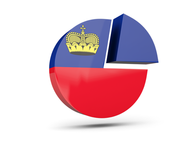 Round diagram. Download flag icon of Liechtenstein at PNG format