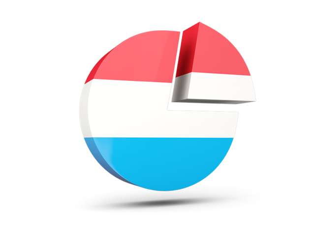 Round diagram. Download flag icon of Luxembourg at PNG format