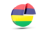 Mauritius. Round diagram. Download icon.