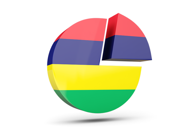 Round diagram. Download flag icon of Mauritius at PNG format