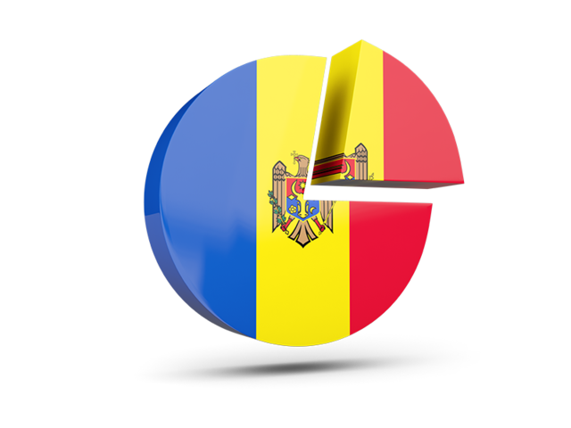 Round diagram. Download flag icon of Moldova at PNG format