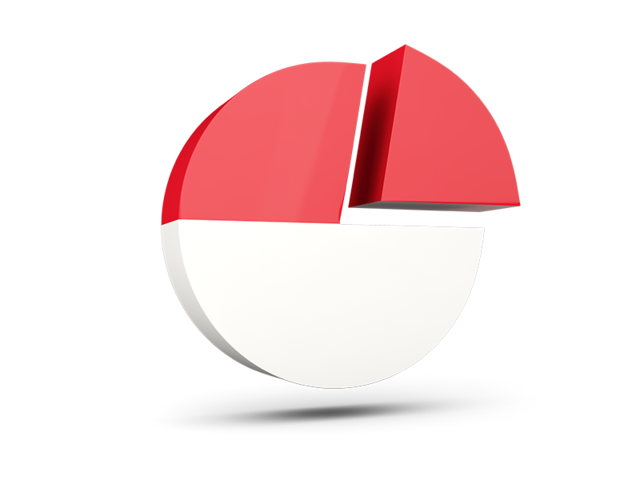 Round diagram. Download flag icon of Monaco at PNG format