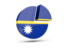 Nauru. Round diagram. Download icon.