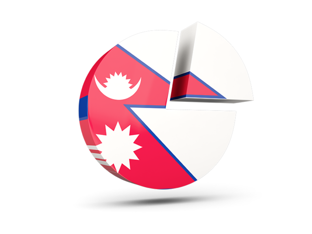 Круглая диаграмма. Скачать флаг. Непал