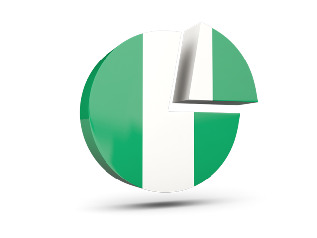 Круглая диаграмма. Скачать флаг. Нигерия