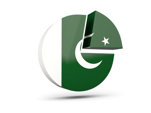 Round diagram. Download flag icon of Pakistan at PNG format