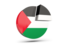 Palestinian territories. Round diagram. Download icon.