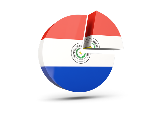 Round diagram. Download flag icon of Paraguay at PNG format
