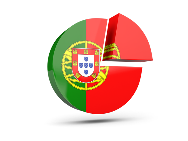 Round diagram. Download flag icon of Portugal at PNG format