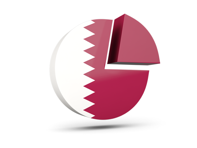 Round diagram. Download flag icon of Qatar at PNG format