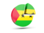 Sao Tome and Principe. Round diagram. Download icon.