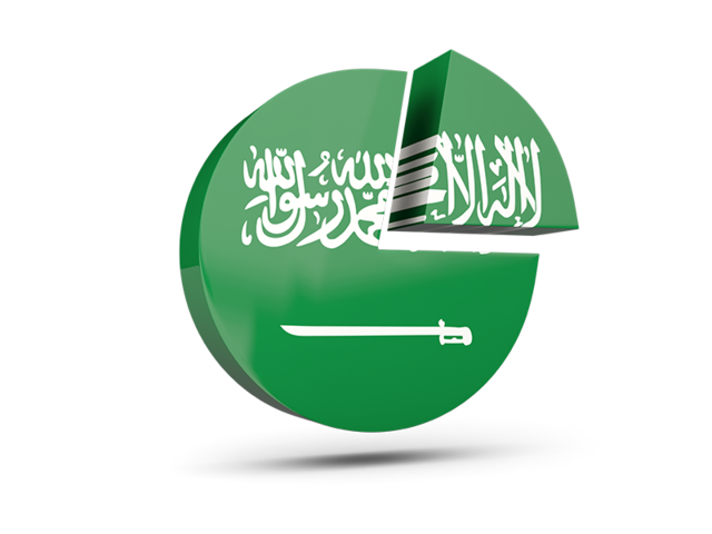 Round diagram. Download flag icon of Saudi Arabia at PNG format