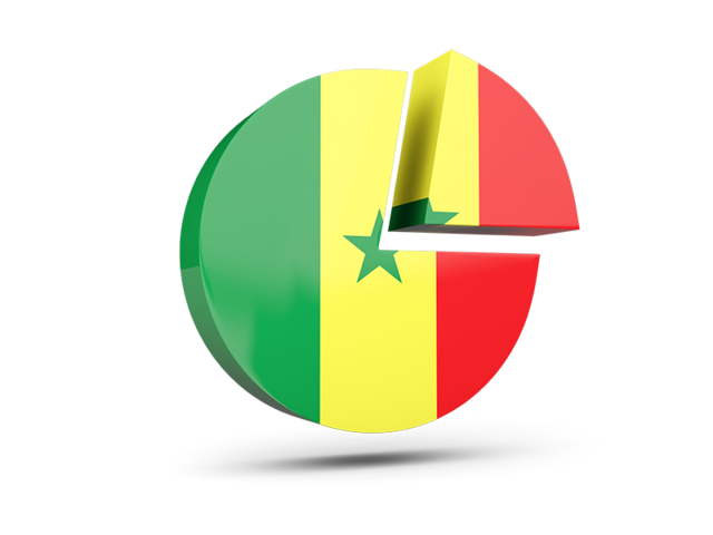Round diagram. Download flag icon of Senegal at PNG format