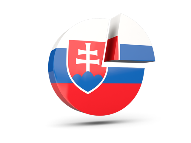 Круглая диаграмма. Скачать флаг. Словакия