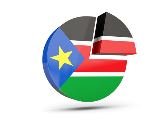 Round diagram. Download flag icon of South Sudan at PNG format