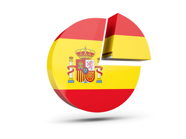 Round diagram. Download flag icon of Spain at PNG format