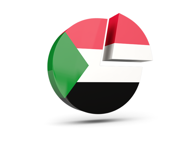 Round diagram. Download flag icon of Sudan at PNG format