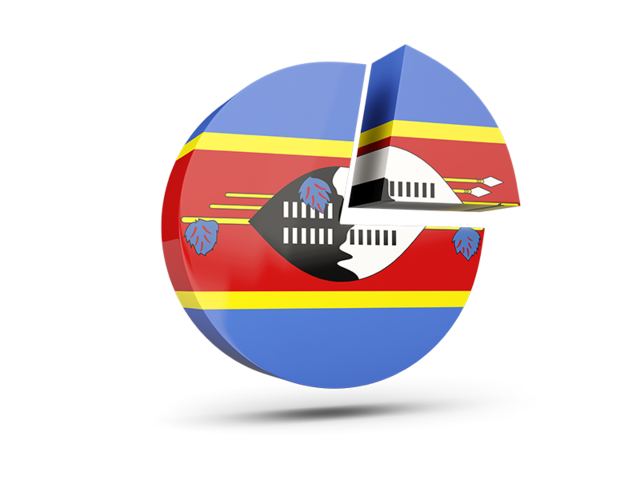 Round diagram. Download flag icon of Swaziland at PNG format