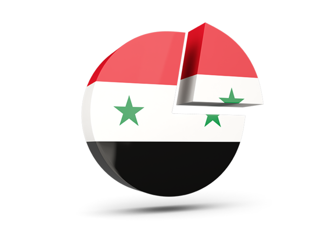 Round diagram. Download flag icon of Syria at PNG format