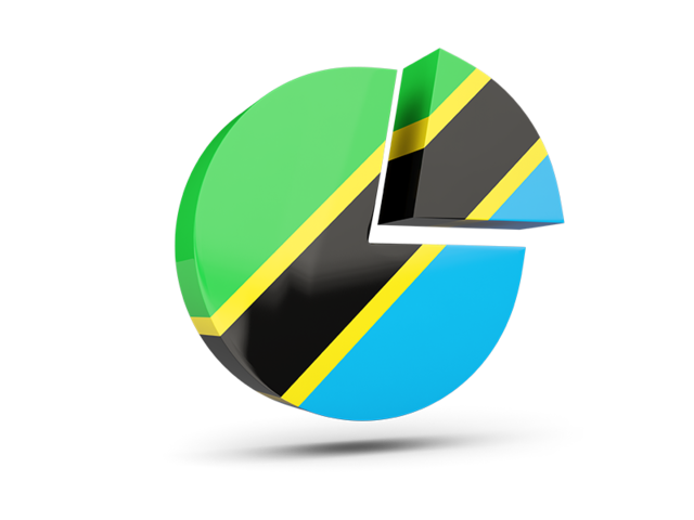 Round diagram. Download flag icon of Tanzania at PNG format