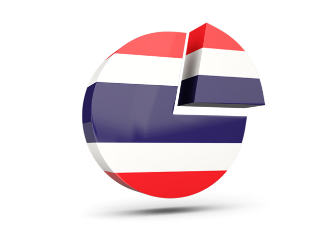 Round diagram. Download flag icon of Thailand at PNG format