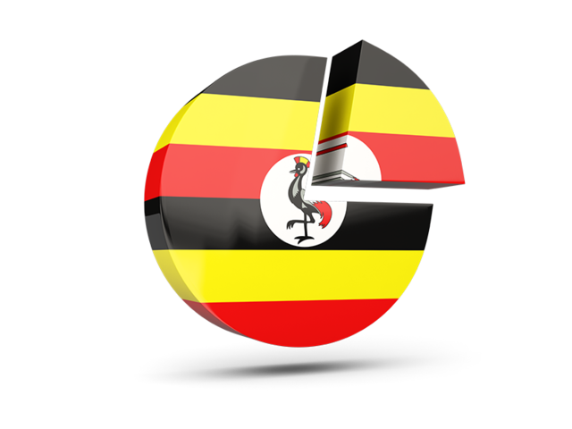 Round diagram. Download flag icon of Uganda at PNG format