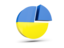 Ukraine. Round diagram. Download icon.