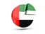 United Arab Emirates. Round diagram. Download icon.