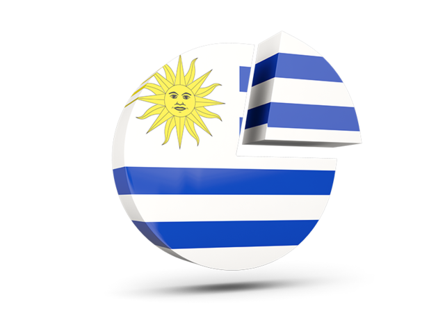 Round diagram. Download flag icon of Uruguay at PNG format