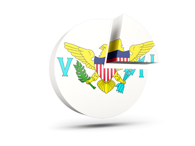 Round diagram. Download flag icon of Virgin Islands of the United States at PNG format