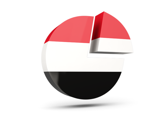 Round diagram. Download flag icon of Yemen at PNG format