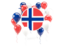 Bouvet Island. Round flag with balloons. Download icon.