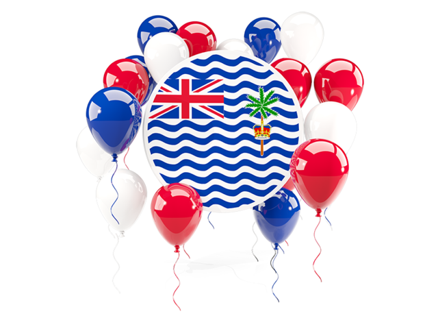 Round flag with balloons. Download flag icon of British Indian Ocean Territory at PNG format