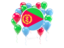 Eritrea. Round flag with balloons. Download icon.