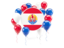 French Polynesia. Round flag with balloons. Download icon.
