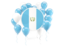 Guatemala. Round flag with balloons. Download icon.