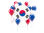 South Korea. Round flag with balloons. Download icon.