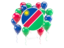 Namibia. Round flag with balloons. Download icon.