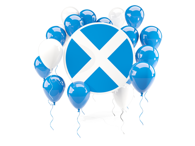 Round flag with balloons. Download flag icon of Scotland at PNG format
