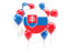 Slovakia. Round flag with balloons. Download icon.