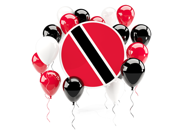 Round flag with balloons. Download flag icon of Trinidad and Tobago at PNG format
