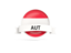 Austria. Round flag with banner. Download icon.