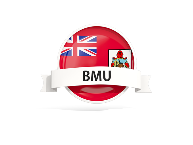 Round flag with banner. Download flag icon of Bermuda at PNG format