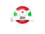 Burundi. Round flag with banner. Download icon.