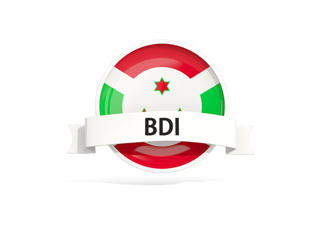 Round flag with banner. Download flag icon of Burundi at PNG format