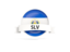 El Salvador. Round flag with banner. Download icon.
