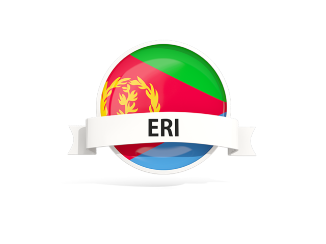 Round flag with banner. Download flag icon of Eritrea at PNG format