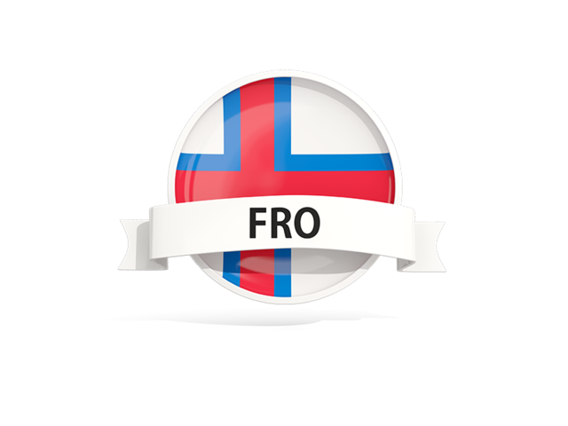 Round flag with banner. Download flag icon of Faroe Islands at PNG format